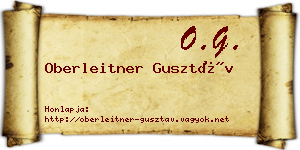 Oberleitner Gusztáv névjegykártya